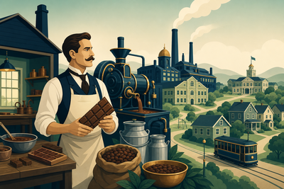 ミルトン・ハーシー（Hershey's）｜3度の倒産、成功中のキャラメル工場を100万ドルで売却し全てチョコにベットした男の情熱